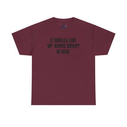 "up hung beast" tee