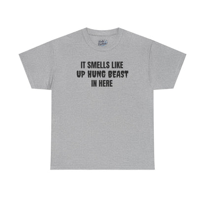 "up hung beast" tee