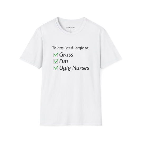 Allergic Allergy Funny Unisex Softstyle T-Shirt