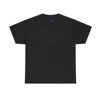 "up hung beast" tee
