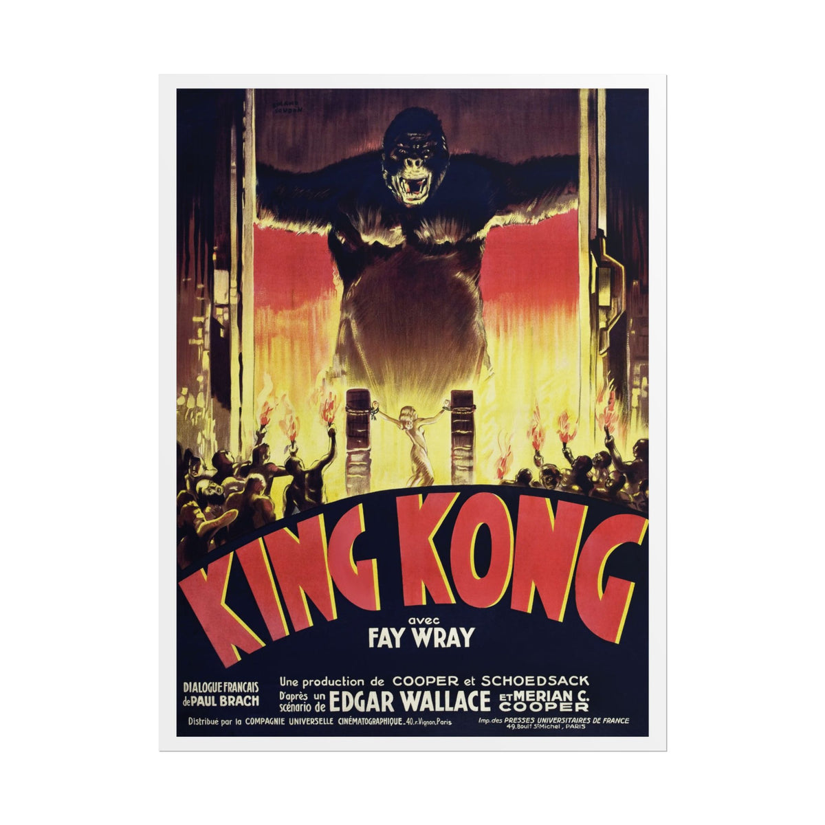 1933 King Kong French Movie Poster