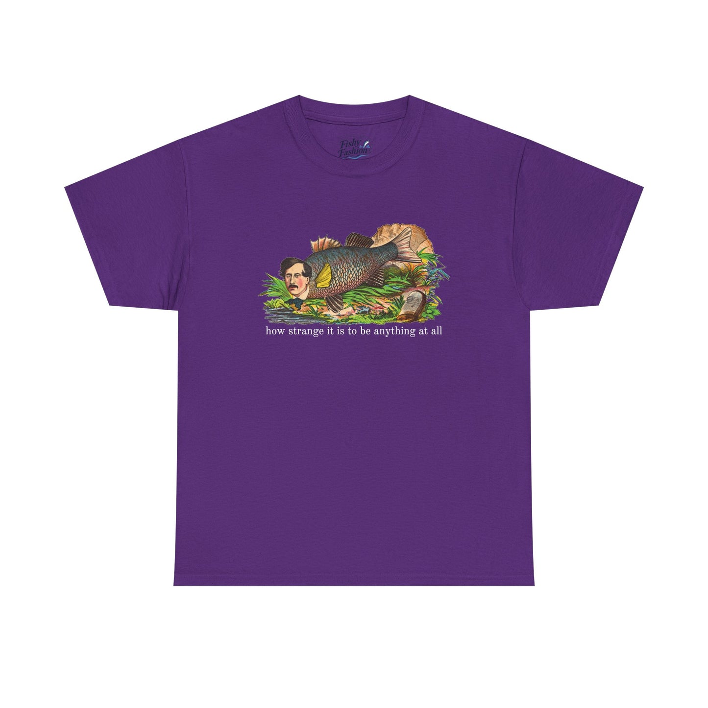 "how strange" fish tee