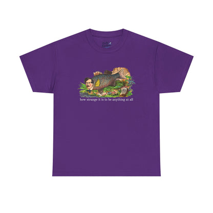 "how strange" fish tee