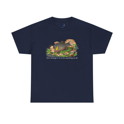"how strange" fish tee