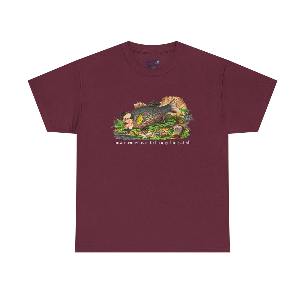 "how strange" fish tee