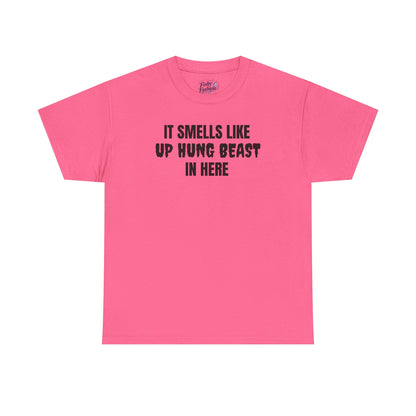 "up hung beast" tee
