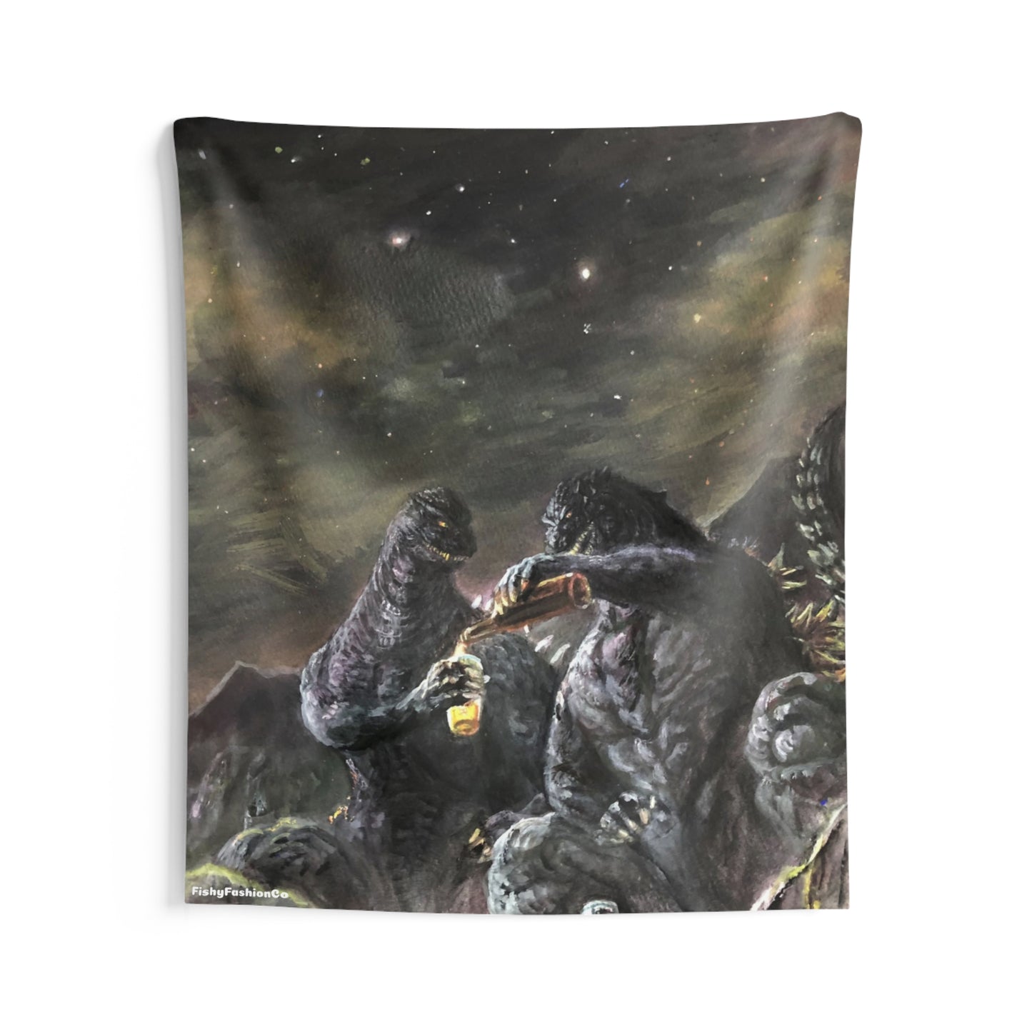 Godzilla Chill Night Tapestry