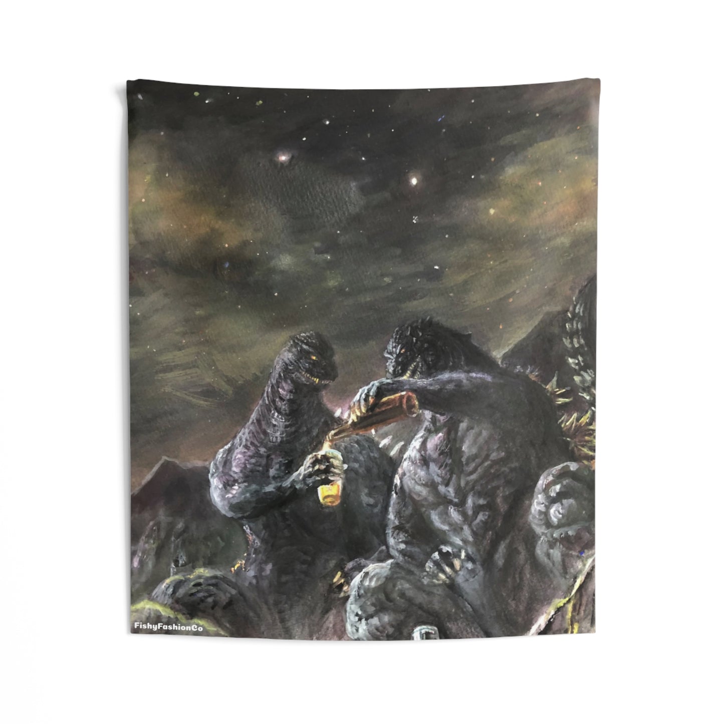 Godzilla Chill Night Tapestry