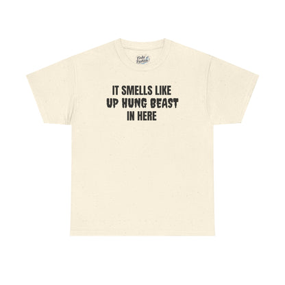 "up hung beast" tee