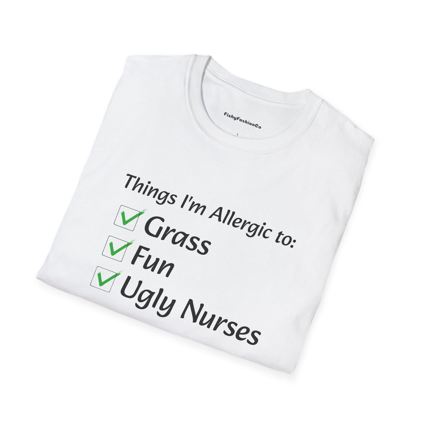 Allergic Allergy Funny Unisex Softstyle T-Shirt