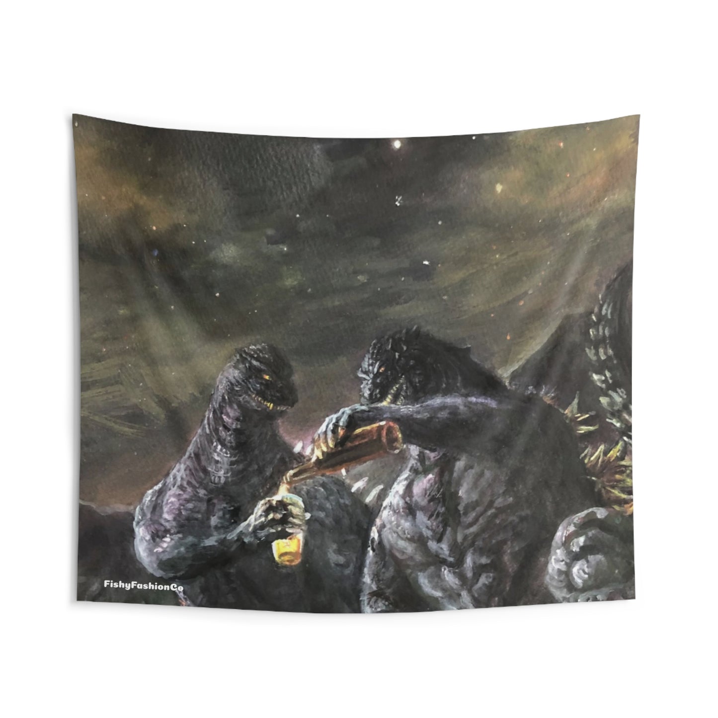 Godzilla Chill Night Tapestry