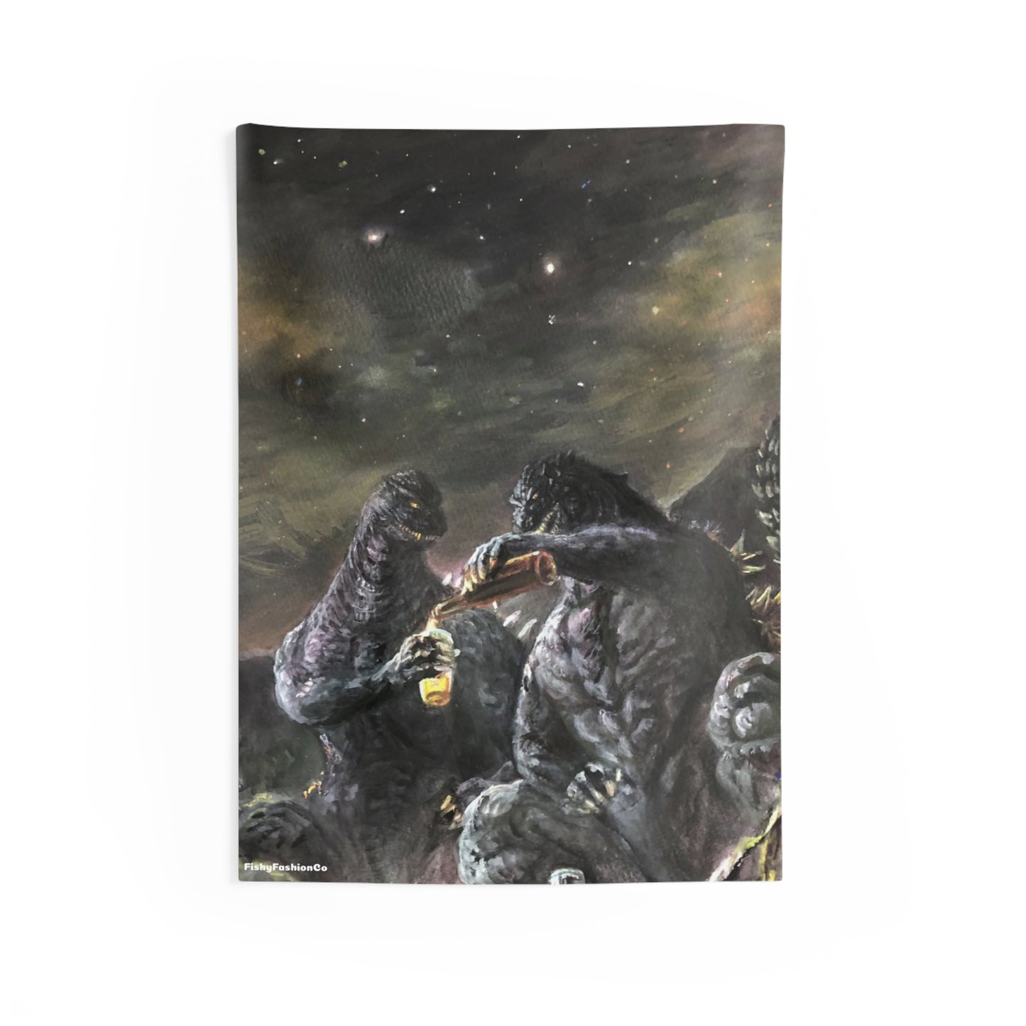 Godzilla Chill Night Tapestry