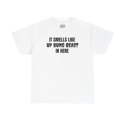 "up hung beast" tee