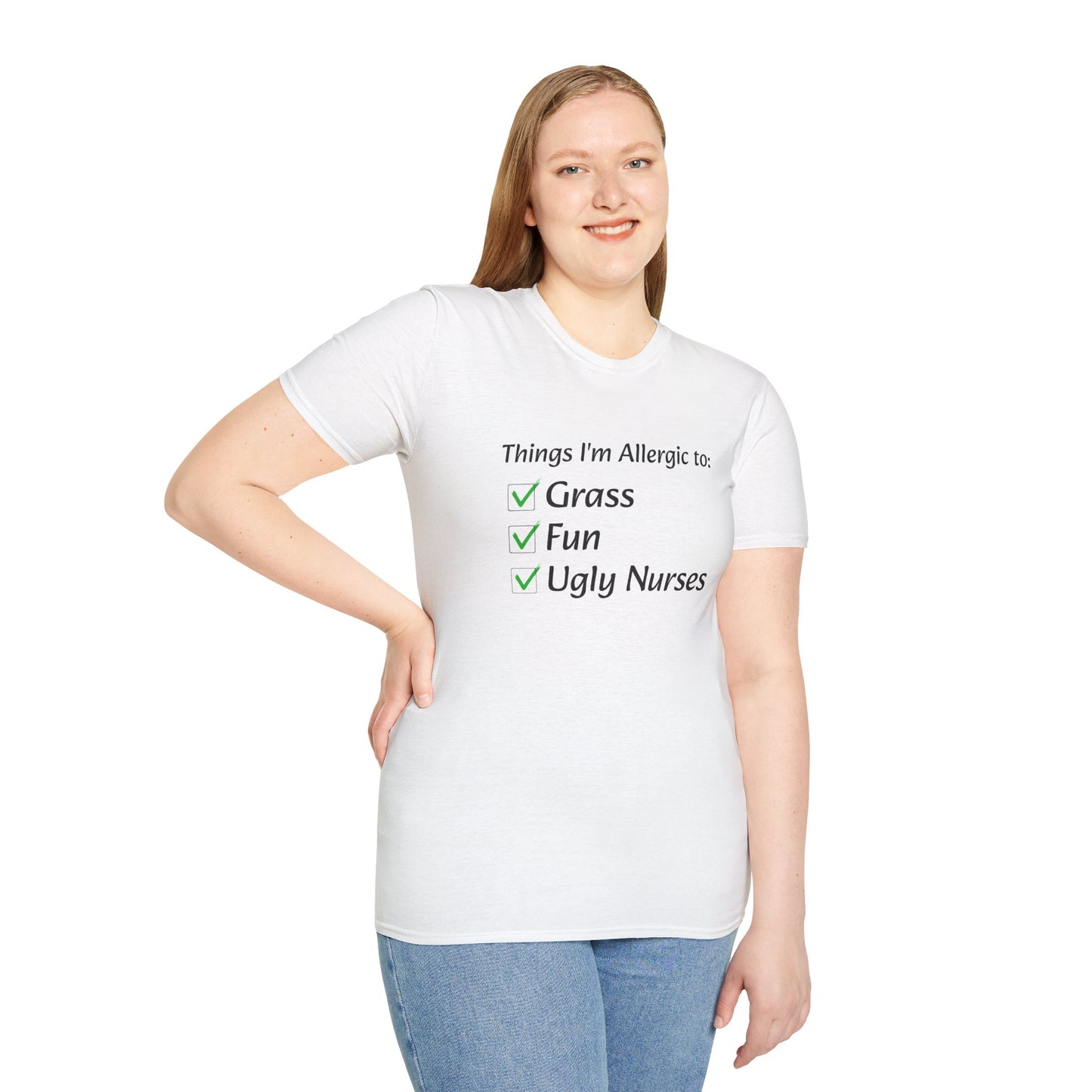 Allergic Allergy Funny Unisex Softstyle T-Shirt