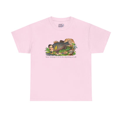 "how strange" fish tee