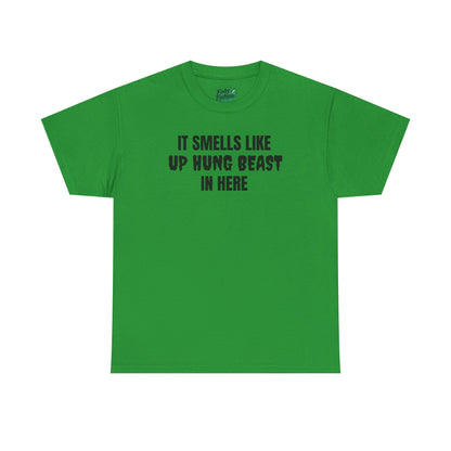 "up hung beast" tee